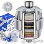 VeoryFly 36 Stage Shower Filter with Vitamin C for Hard Water, Water Softner Shower Head Filter with 2 Replaceable Cartridges, Shower Water Filter for Removing Chlorine, Heavy Metal and Other Sediment