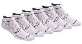 Saucony mensMulti-pack Bolt Performance Comfort Fit No-show Socks Running Socks - white -
