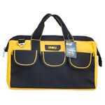 Deli DL430013 13" Oxford Tool Storage Bag with Multi Compartment Pockets Heavy Duty Multipurpose Easy and Convenient Tools Organizer for Electrician Plumber Technician (1Pc, 310x170x220mm)