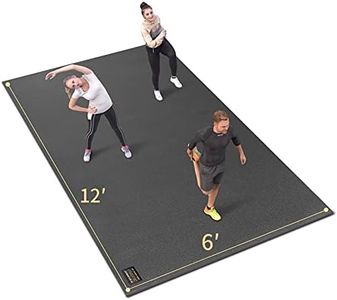 GXMMAT Extra Large Exercise Mat 12'x6'x7mm, Ultra Durable Workout Mats for Home Gym Flooring, Shoe-Friendly Non-Slip Cardio Mat for MMA, Plyo, Jump, All-Purpose Fitness