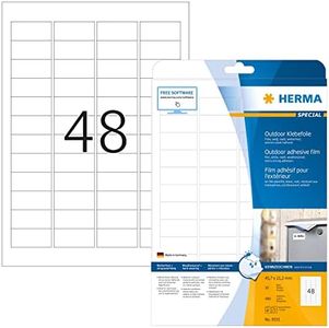 Herma 9531 - Etiquetas, 45.7 x 21.2 mm, color blanco