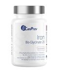 CanPrev Iron Bis-Glycinate 20mg, 90 V-Caps 90-Day Supply - Highly Bioavailable Iron Supplement for Women - Enhanced with Vitamin C, B6, B12, Folate and Magnesium - Supports Red Blood Cell Function