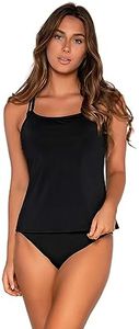Sunsets Women's Standard Taylor Tankini Swimsuit Top with Underwire, Black, 14DD