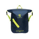 geckobrands Waterproof 30L Backpack, Navy/Neon Green, 30 L