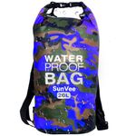 20L Dry Bag Sack, Waterproof Backpack Floating Roll Top Portable Dry Gear Bags with Adjustable Shoulder Strap for Outdoor Water Sports Boating Hiking Kayaking Canoeing Fishing