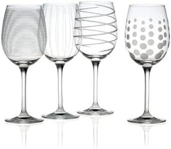 Mikasa Cheers White Wine Glasses, 4 Count (Pack of 1), Clear