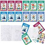 THE TWIDDLERS - 12 Superhero Colouring Books for Kids with Crayons & Stickers - Super Hero Designs, A5 Size - Bulk Party Favours for Toddlers and Children, Ages 4-8