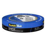 ScotchBlue Painter's Masking Tape - Original Multi Surface – Blue Crepe Paper, 1 Roll, 24mm x 55m