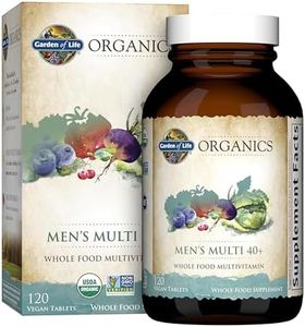 Garden of Life Organics Men's 40+ Multivitamin with Prostate Support, B12 & Vitamins – Vegan Daily Whole Food Multivitamin, Non-GMO, Certified Organic, 120 Tablets