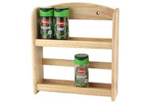 APOLLO 6328 2-Tier Spice Rack, Wood, Natural, 24.5x27x7