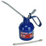 Faithfull FAIOC500 Oil Can 500ml Pistol Type Includes Rigid and Flexible Spouts, brass