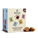 Bevzilla 20 Instant Coffee Cubes Pack with Organic Date Palm Jaggery, 5 Flavours, 100% Arabica Coffee, Vegan, Zero Refined Sugar, Real Ingredients, No Preservatives, Drop Stir and Enjoy (Assorted)