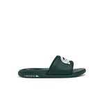 Lacoste Men's Croco Dualist Slides, Dark Green White, 9 UK