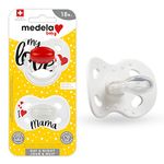 Medela Baby Pacifier | Day and Night Glow in The Dark | 18+ Months | 2-Pack, Lightweight | BPA-Free | Supports Natural Suckling | My Love and I Love Mama