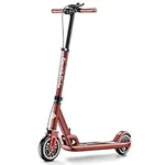 FanttikRide T9 Electric Scooter for Kids, 7/10/12 MPH, LED Battery Indicator, Height Adjustable and Foldable, Electric Scooter for Kids 13+, The Best Gift for Teenager and Kids (Red)