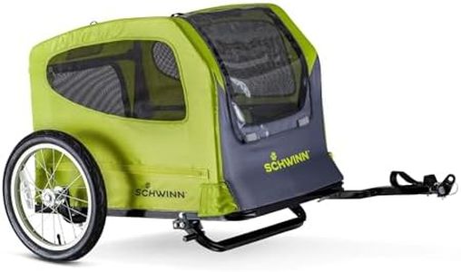 Schwinn Rascal Bike Pet Trailer, For Small and Large Dogs, Tow with Bicycle, Large (Up to 100lbs), Green