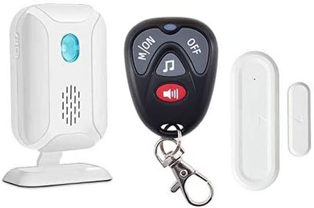 GREENCYCLE Wireless Door Open Chime (Operating Range - 918FT | 36 Chime Tunes | 4 Volume Levels | LED Flashing Light) - 1 Magnetic Door Alarm Sensor, 1 Receiver Battery Operated, 1 Remote Control