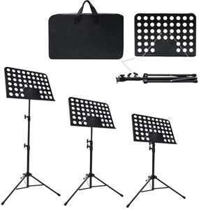 Sheet Music Stand,Foldable Music Book Holder with Carrying Bag, Portable Metal Music Sheet Clip for Guitar, Ukulele, Violin, Keyboard, Ideal for Beginners, Stage Studio Home Practice