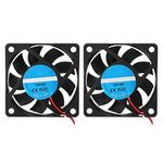 ASHATA 2 Pcs 2500-6000 RPM 13CFM 12V Cooling Fan Case Fan PBT Low Noise Cooler for 3D Printer, Printer Component DIY Tools