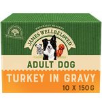 James Wellbeloved Complete Wet Adult Dog Food Turkey Rice and Vegetables, 10 x 150 g