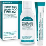 Psoriasis Cream Shampoo Set, Psoriasis Scalp Treatment, Seborrheic Dermatitis Shampoo, Soothe Dry Skin & Inflammation，Treat Itchy & Dandruff (30g + 120ml)