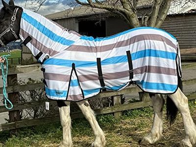 Equipride Premium Quality Horse Fly Rug Fly Sheet with Neck & Mask 3'0" to 7'3" (6'9")