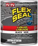 Flex Seal Liquid - Waterproof Rubber Seal, Patch Leaks, Repair Multi-Surface Indoor & Outdoor; Thick Coating Great for Roofs, Cracks, Gutters, Concrete, Basements, Foundations, Black, 16 oz (473 mL)