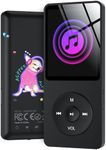 AGPTEK A02S 16GB MP3 Player, 70 Hours Playback Lossless Sound Music Player, Supports up to 128GB, (Black+Pink)