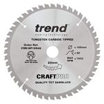 Trend Aluminium & Plastic Circular Saw Blade, 165mm Diameter, 20mm Bore, 48 Teeth, TCT, 2mm Kerf, -6° Hook, CSB/AP16548