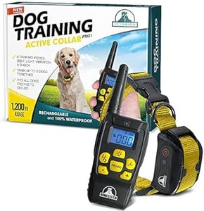 Pet Union PT0Z1 Premium Training Shock Collar for Dogs with Remote - Fully Waterproof, 4 Adjustable Training Modes - Shock, Vibration, Beep - Up to 1200ft Range