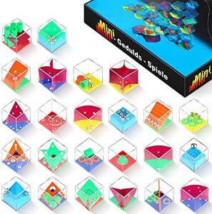 Sotiff 48 Pcs Mini Fidget Puzzle Box Assorted 3D Brain Teaser Cube Balance IQ Maze Game for Teens Adults Challenge Decompression Birthday Party Favors Stocking Stuffers Goodie Bag Fillers