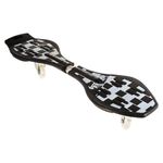 Curvaso Street Surfing Waveboard Light Up LED Wheels Skateboard Youth Caster Board (Checker)