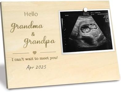 HAMUIERS Pregnancy Announcement for Grandparents, Ultrasound Picture Frames, Baby Sonogram Picture Frame, Grandparents Baby Announcement Ideas, First Time Grandparent Gifts