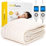 Cosi Home® Luxury Electric Blanket - Multi-Zone King Size Electric Blanket with 9 Heat Settings, Upper & Lower Body Heating Zones, Dual Remote Control and Luxury Fleece Material