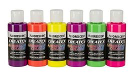 Createx Colors 5802-00 2-Ounce AB Airbrush Set, Fluorescent