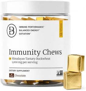 BIG BOLD HEALTH HTB Immunity Chews – Organic Himalayan Tartary Buckwheat Supplement to Support Natural Energy & Immune Function - Chocolate Flavor with Zinc, Magnesium & Vitamins (60 Chews)
