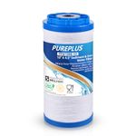 PUREPLUS 10"×4.5" String Wound Sediment Filter Compound With Iron & Manganese Reducing Filter,Compatible With Whole House Water Filtration System For Well Water, 1Pack