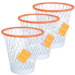 3PCS Trash Can,Basketball Trash Can,Basketball gift,4.5 Gallon,Size11"x11"x12"Basketball Hoop,Basketball Holder display,Garbage Can,Basketball Net Waste Basket for Kitchen,Office,Bedroom,Bar,Gym.