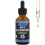 FLAVOR FUSION Organic Blueberry Extract | Sweet & Deep Berry Flavor | 2 Oz Glass Bottle | Pure, Natural, Non-GMO | Ideal for Baking, Desserts, Beverages