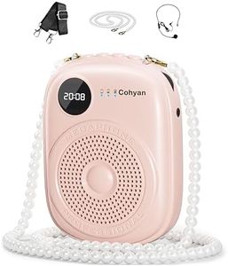 COHYAN Voice Amplifier for Teachers, Portable Bluetooth Microphone & Speaker, Rechargeable Bullhorn Megaphone for Classroom, Meetings, Yoga, Training, Tour Guides, Power Amplifiers