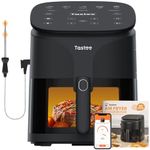 Tastee Air Fryer, Compact 5.5QT AirFryers, 450°F Digital Airfryer Dehydrator with Dual-sensor Smart Probe, 24 Presets One-touch Cooking, In-app Recipes with Window, Dishwasher-safe & Non-stick