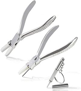 LEONTOOL Round & Nylon Jaw Eyeglasses Frame Pliers Nylon Jaw Pliers for Eyeglasses 2 PCS Eyeglass Repair Kit with Eyeglass Repair Screwdriver Optical Pliers Set Labor Day Gifts Tool