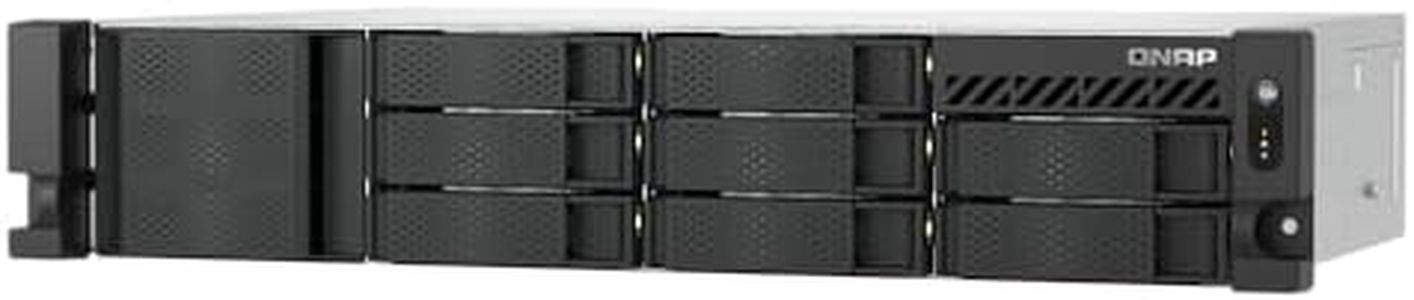 QNAP TS-855eU-8G-US 8 Bay High-Speed 2U Short-Depth rackmount NAS with Dual-2.5GbE, Intel Atom CPU, 8GB DDR4 Memory and 8-core Computing Power for Optimized virtualization (Diskless)