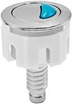 JIADEXIN Toilet Flush Button Toilet Tank Button Chrome Round Head Dual Toilet Push Button for Cistern Flush Replacement Compatible with Cistern Tank Toilet Flush System (Silver)