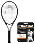 HEAD Ti S6 Graphite-Titanium Tennis Racquet (Grey) & HEAD Silicone Xtra Tennis Dampener (Black-Yellow)