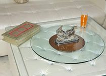 KLM Revolving Glass Table Top Lazy Susan (Mars) 33 INCHES Dia