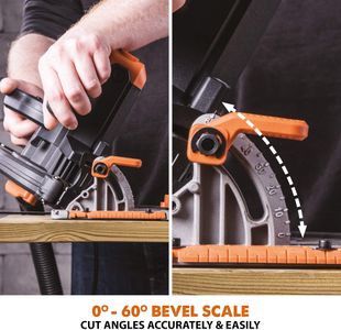Evolution R185CCS Circular Saw – 185mm, TCT Blade, 64mm Depth, 230V