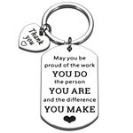 Boss Coworker Employee Colleagues Appreciation Gifts Thank You Gift for Women Men Female Male Leaving Going Away Farewell Goodbye Retirement Holiday Office Christmas Birthday Present Keychain Keyring