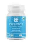 Tata 1mg Probiotics 30 Billion CFUs+ Capsule With Prebiotic Fibre Helps In Health Protection Level And Supports Digestion,For Unisex (Pack Of 30 Capsules)