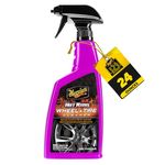 Meguiar’s Hot Rims All Wheel & Tire car Cleaner Spray (709 Ml), Xtreme Cling Foam,vigorously clings to Vertical Surfaces, dissolves Break dust & Grime .Leaves Rims with Brilliant Shine